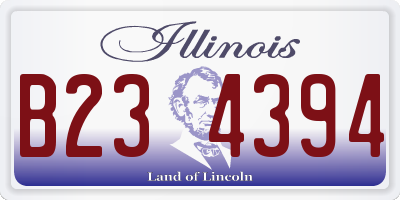 IL license plate B234394