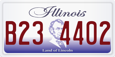 IL license plate B234402