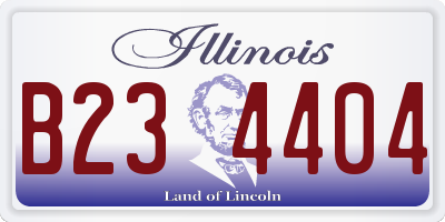 IL license plate B234404