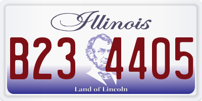 IL license plate B234405