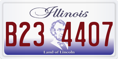 IL license plate B234407