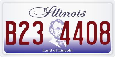 IL license plate B234408