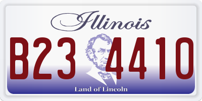 IL license plate B234410