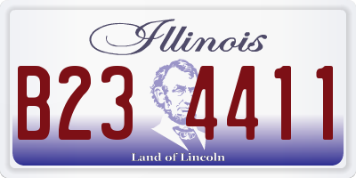 IL license plate B234411
