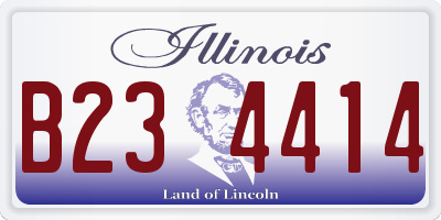 IL license plate B234414