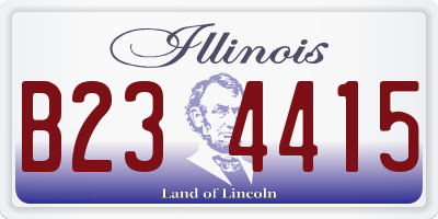 IL license plate B234415