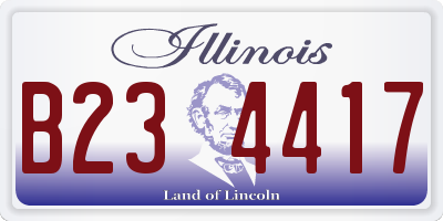 IL license plate B234417