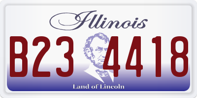 IL license plate B234418