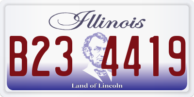 IL license plate B234419