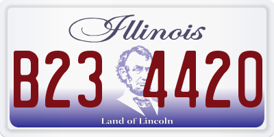 IL license plate B234420
