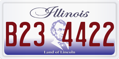 IL license plate B234422
