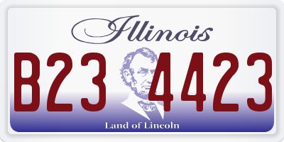 IL license plate B234423