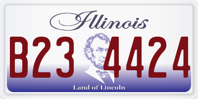 IL license plate B234424