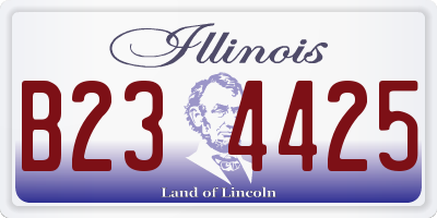 IL license plate B234425