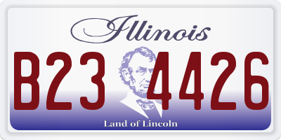 IL license plate B234426