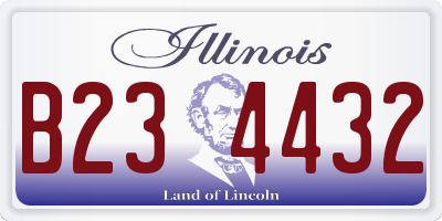 IL license plate B234432