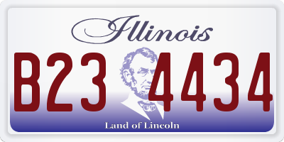 IL license plate B234434