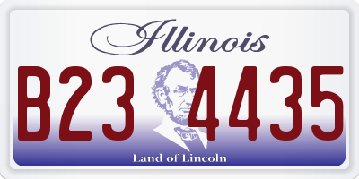 IL license plate B234435