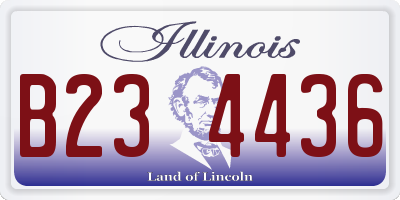 IL license plate B234436