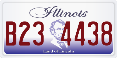 IL license plate B234438