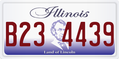 IL license plate B234439