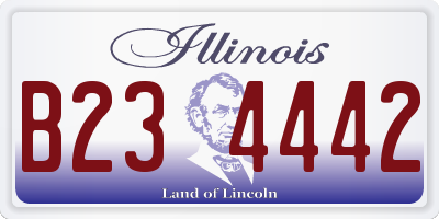 IL license plate B234442