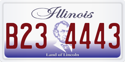 IL license plate B234443