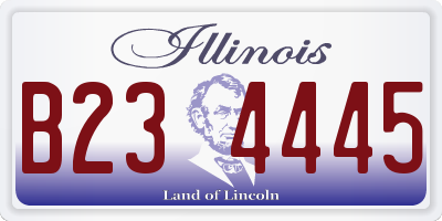 IL license plate B234445