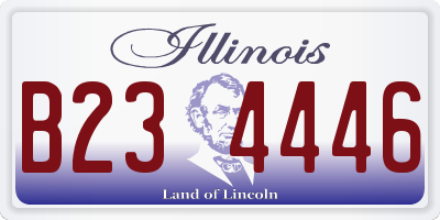 IL license plate B234446