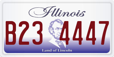 IL license plate B234447