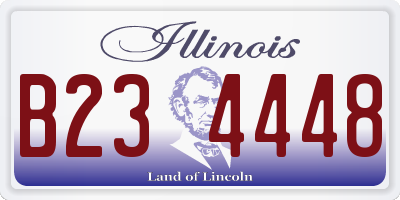 IL license plate B234448