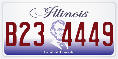 IL license plate B234449