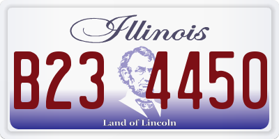 IL license plate B234450