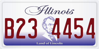 IL license plate B234454