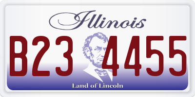 IL license plate B234455