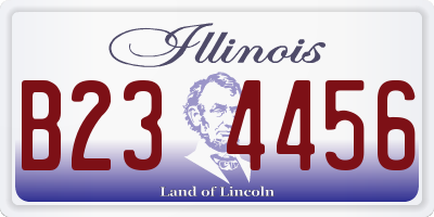 IL license plate B234456