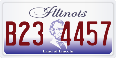 IL license plate B234457