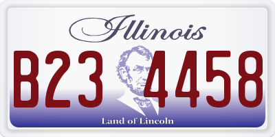 IL license plate B234458