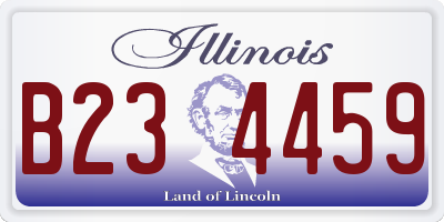 IL license plate B234459