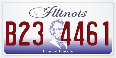 IL license plate B234461