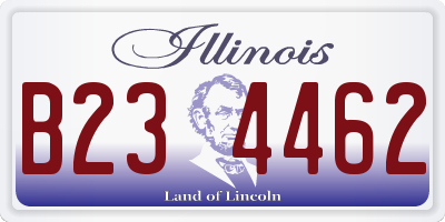 IL license plate B234462