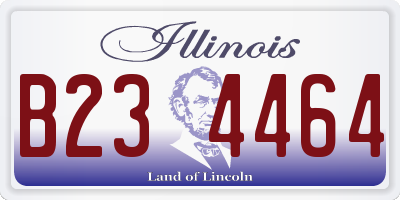 IL license plate B234464