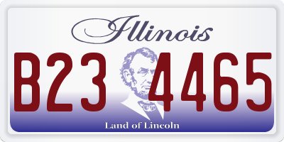 IL license plate B234465