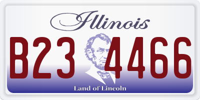 IL license plate B234466