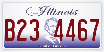 IL license plate B234467