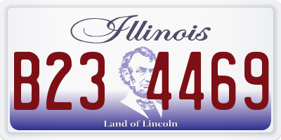 IL license plate B234469
