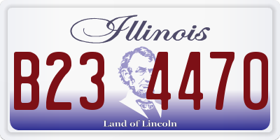 IL license plate B234470