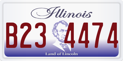 IL license plate B234474