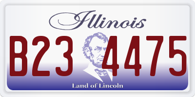 IL license plate B234475