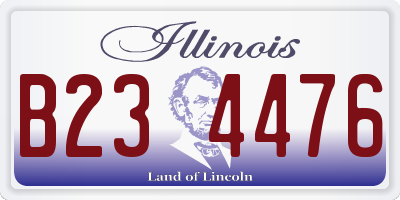IL license plate B234476
